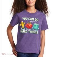 Back To School Gift You Can Do Hard Things Teacher Kids T-Shirt thumb 2