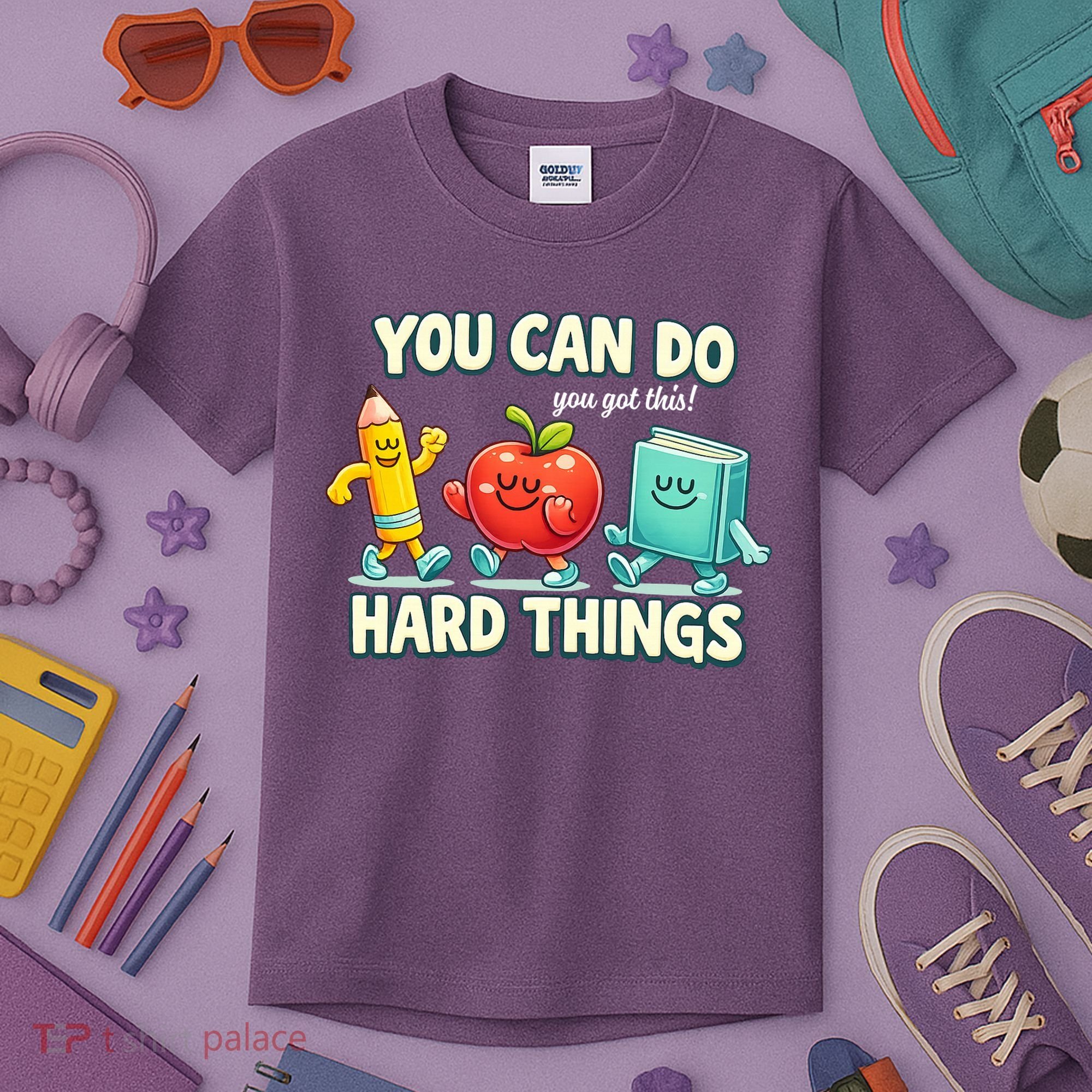 Back To School Gift You Can Do Hard Things Teacher Kids T-Shirt