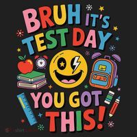 Back To School Bruh Its Test Day You Got This For Students Beanie thumb 2