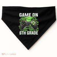 Back To School Game On 6Th Grade Funny Gamer Funny Gift USA-Made Doggie Bandana thumb 0