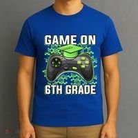 Back To School Game On 6Th Grade Funny Gamer Funny Gift T-Shirt thumb 3