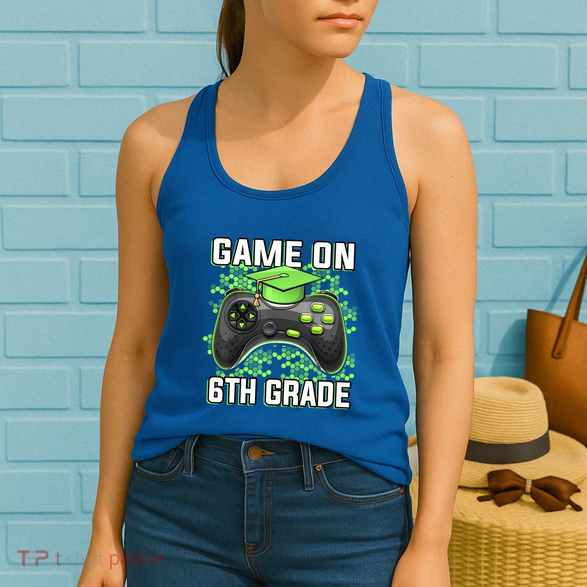 Back To School Game On 6Th Grade Funny Gamer Funny Gift Women's Tank Top