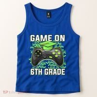 Back To School Game On 6Th Grade Funny Gamer Funny Gift Tank Top thumb 2