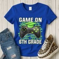 Back To School Game On 6Th Grade Funny Gamer Funny Gift Women's T-Shirt thumb 3