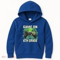 Back To School Game On 6Th Grade Funny Gamer Funny Gift Kids Hoodie thumb 0