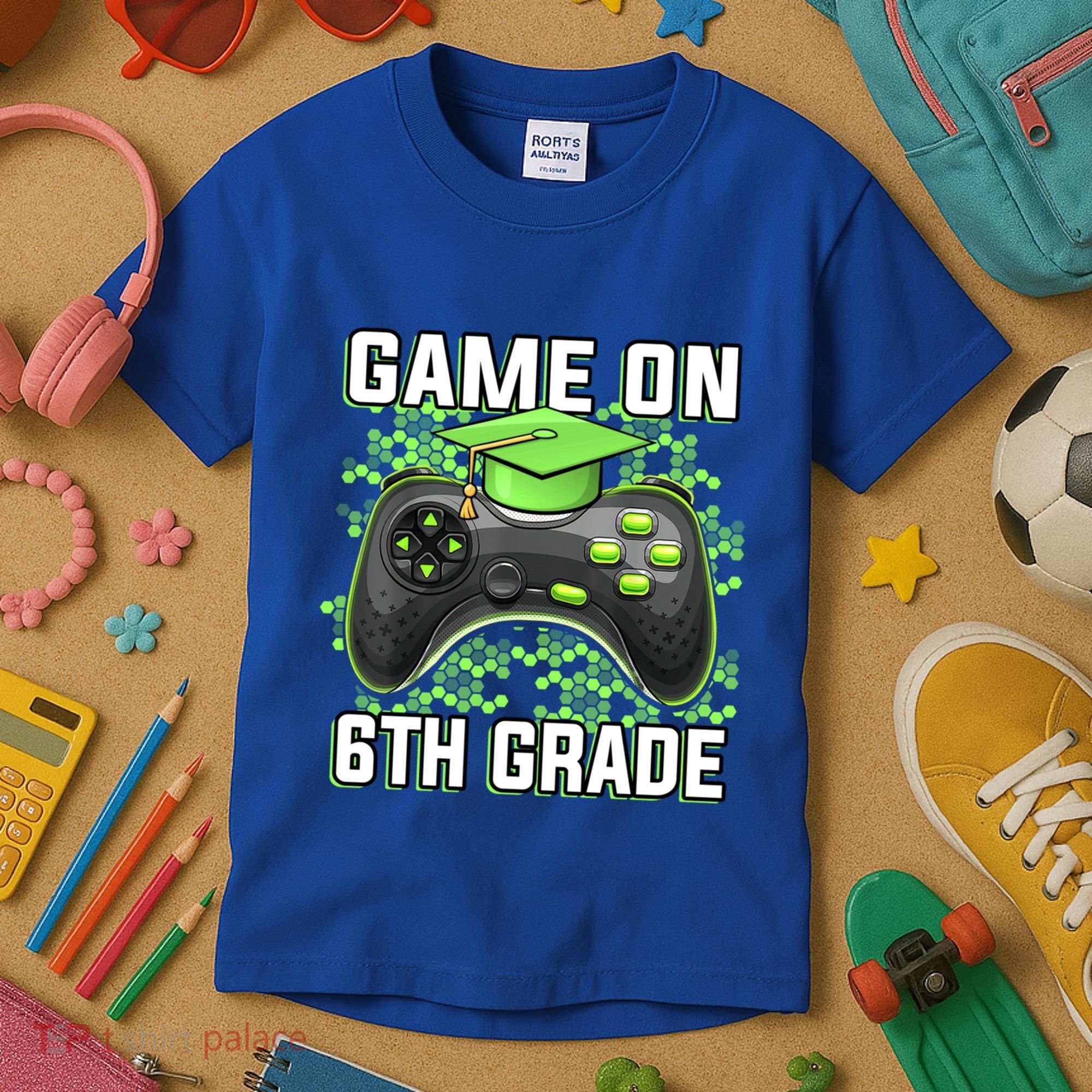 Back To School Game On 6Th Grade Funny Gamer Funny Gift Kids T-Shirt