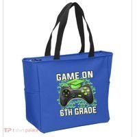 Back To School Game On 6Th Grade Funny Gamer Funny Gift Tote Bag thumb 2