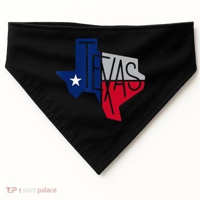 Beautiful Texas State Flag Star Silhouette USA-Made Doggie Bandana