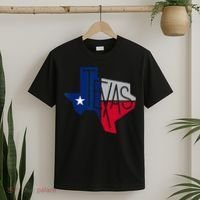 Beautiful Texas State Flag Star Silhouette T-Shirt thumb 2