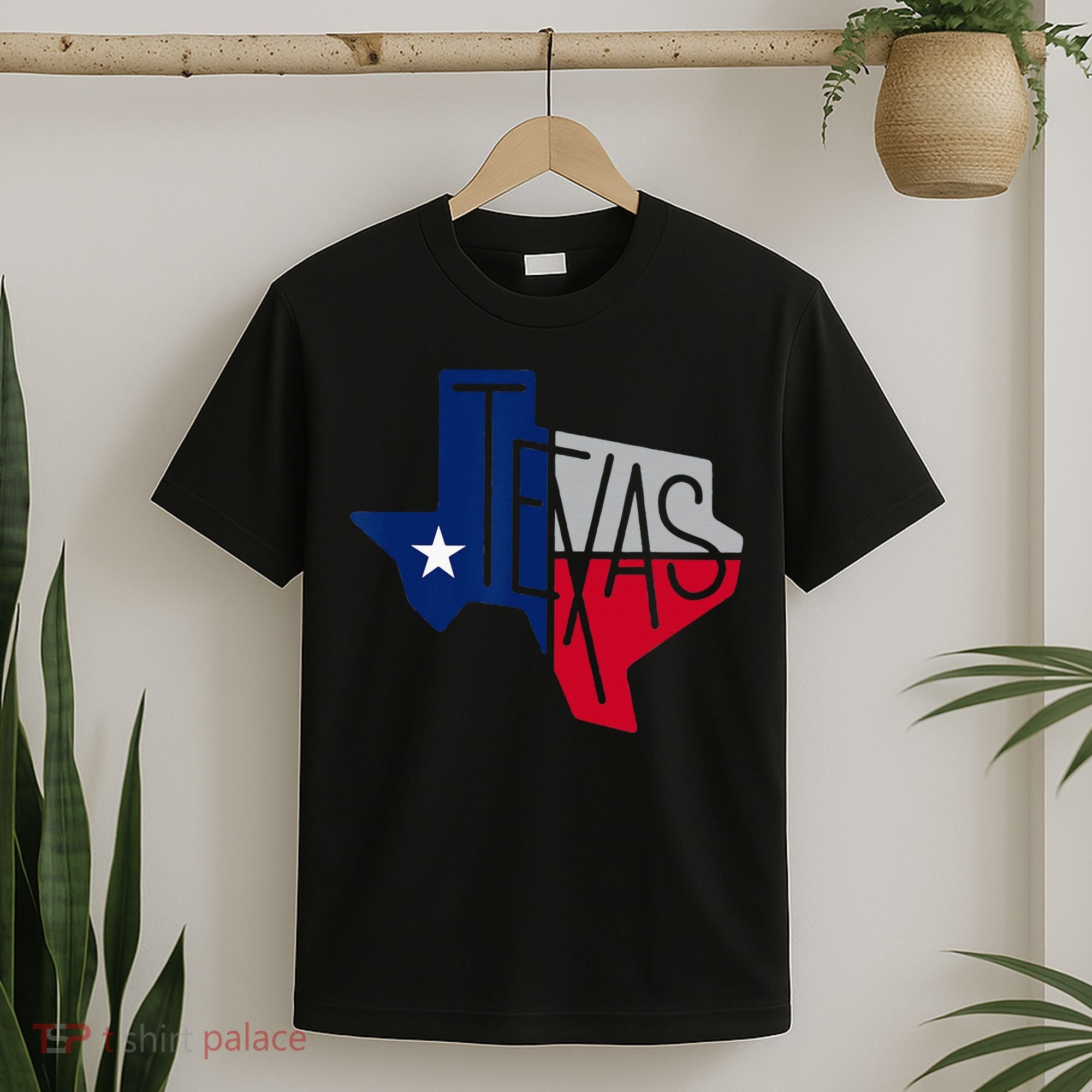 Beautiful Texas State Flag Star Silhouette T-Shirt