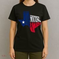 Beautiful Texas State Flag Star Silhouette T-Shirt thumb 4