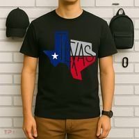 Beautiful Texas State Flag Star Silhouette T-Shirt thumb 6
