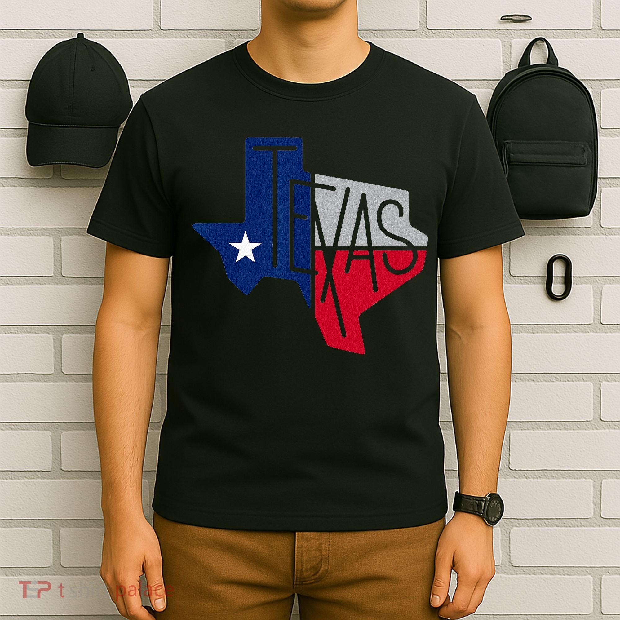Beautiful Texas State Flag Star Silhouette T-Shirt