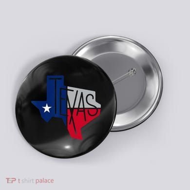 Beautiful Texas State Flag Star Silhouette Button