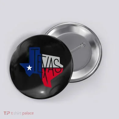Beautiful Texas State Flag Star Silhouette Button