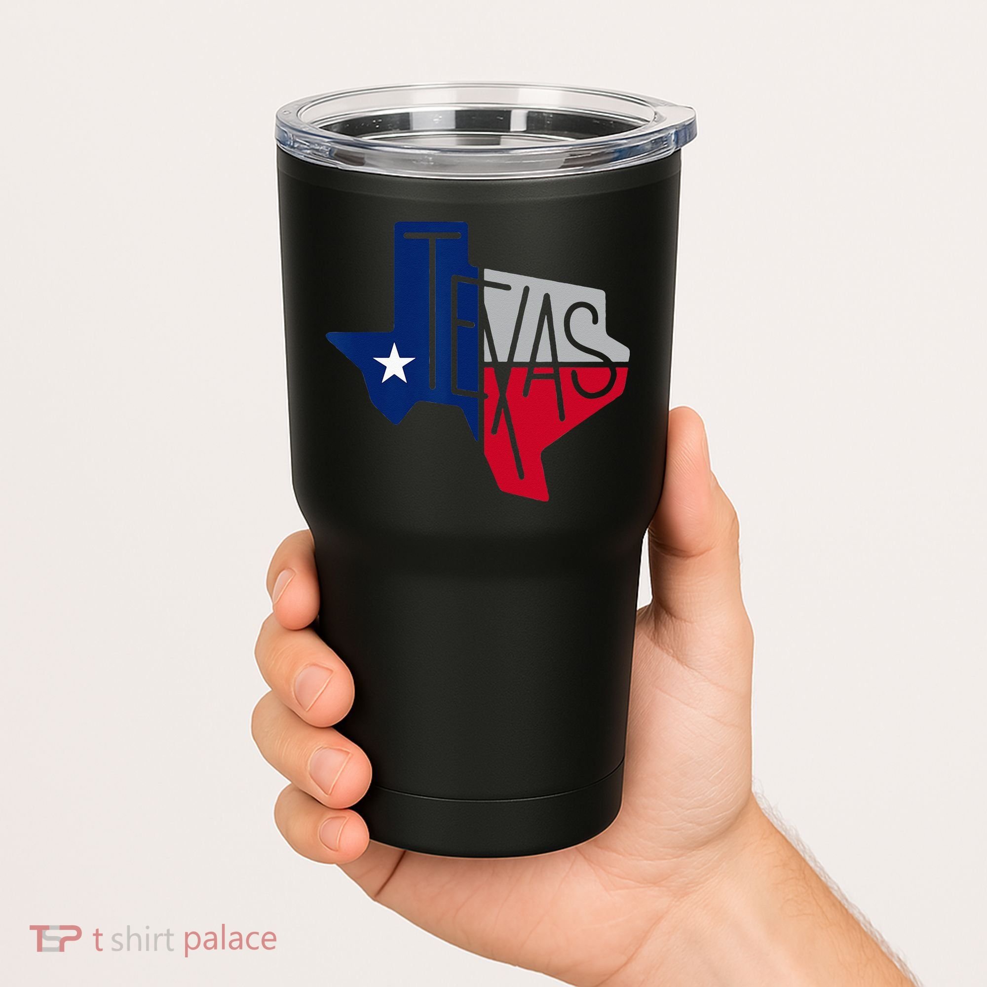 Beautiful Texas State Flag Star Silhouette Tumbler