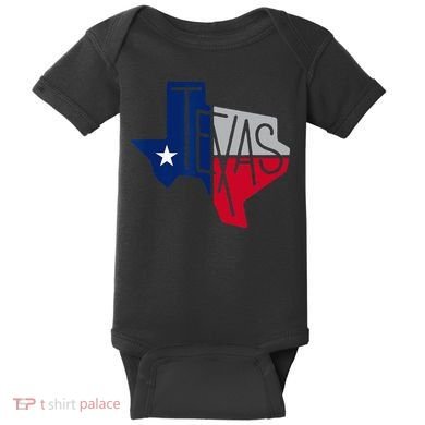 Beautiful Texas State Flag Star Silhouette Baby Bodysuit