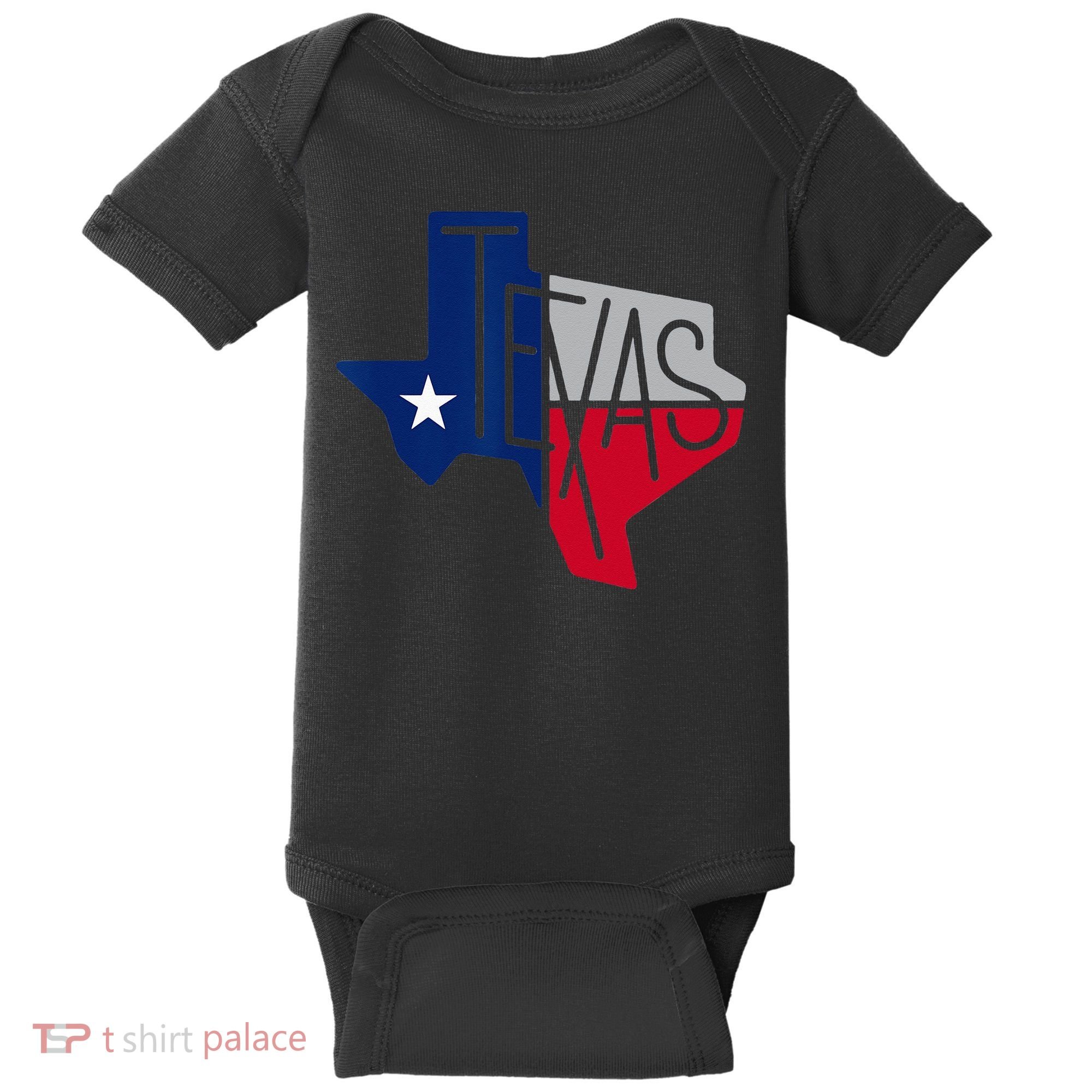 Beautiful Texas State Flag Star Silhouette Baby Bodysuit