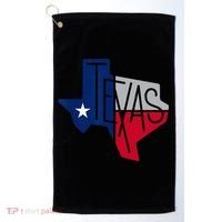 Beautiful Texas State Flag Star Silhouette Golf Towel thumb 0