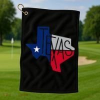 Beautiful Texas State Flag Star Silhouette Golf Towel thumb 1