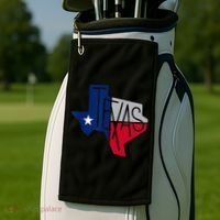 Beautiful Texas State Flag Star Silhouette Golf Towel thumb 2