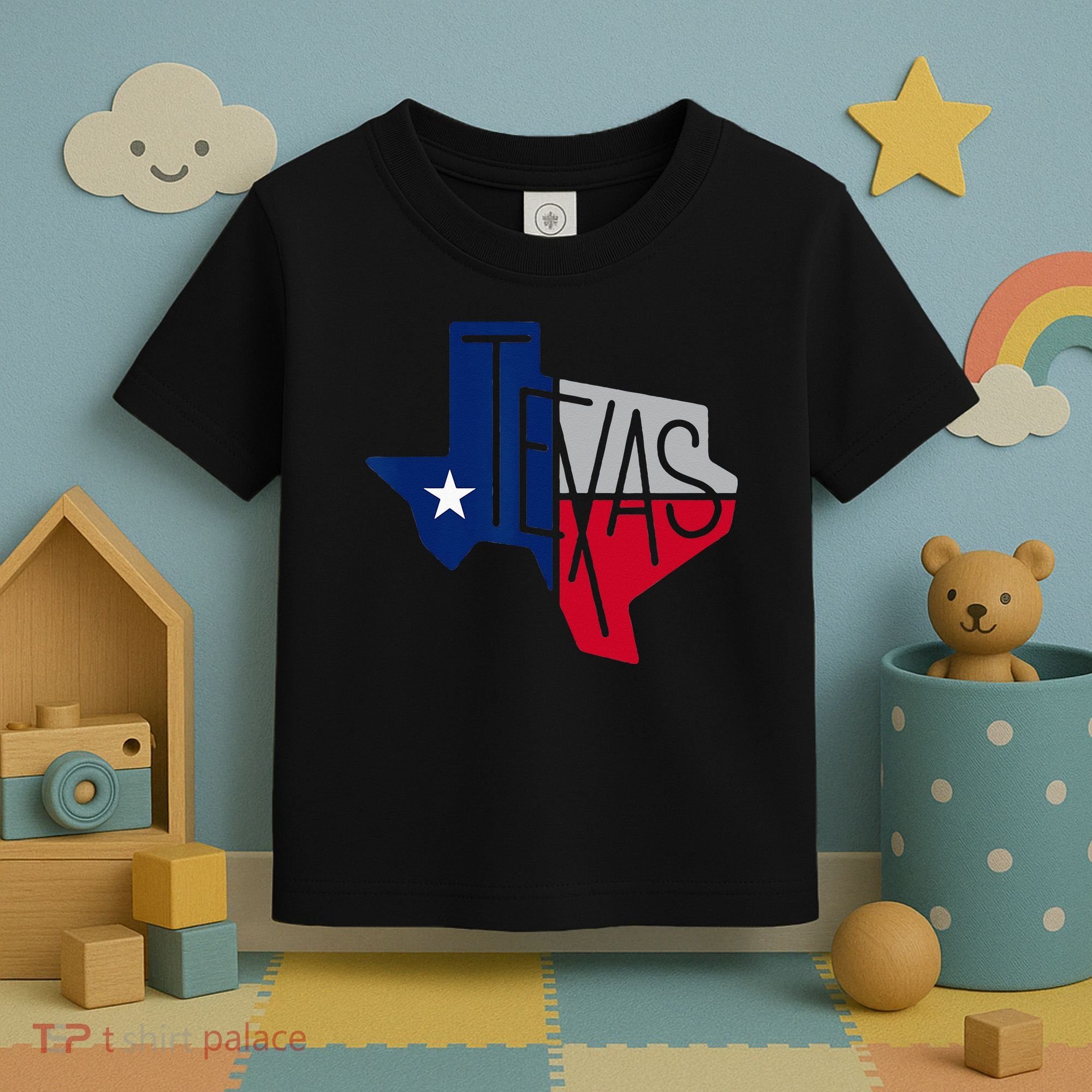Beautiful Texas State Flag Star Silhouette Toddler T-Shirt