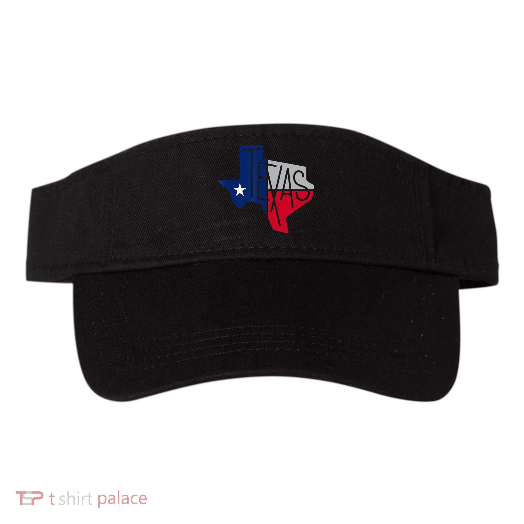 Beautiful Texas State Flag Star Silhouette Visor