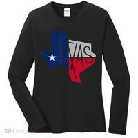 Beautiful Texas State Flag Star Silhouette Women's Long Sleeve Shirt thumb 0