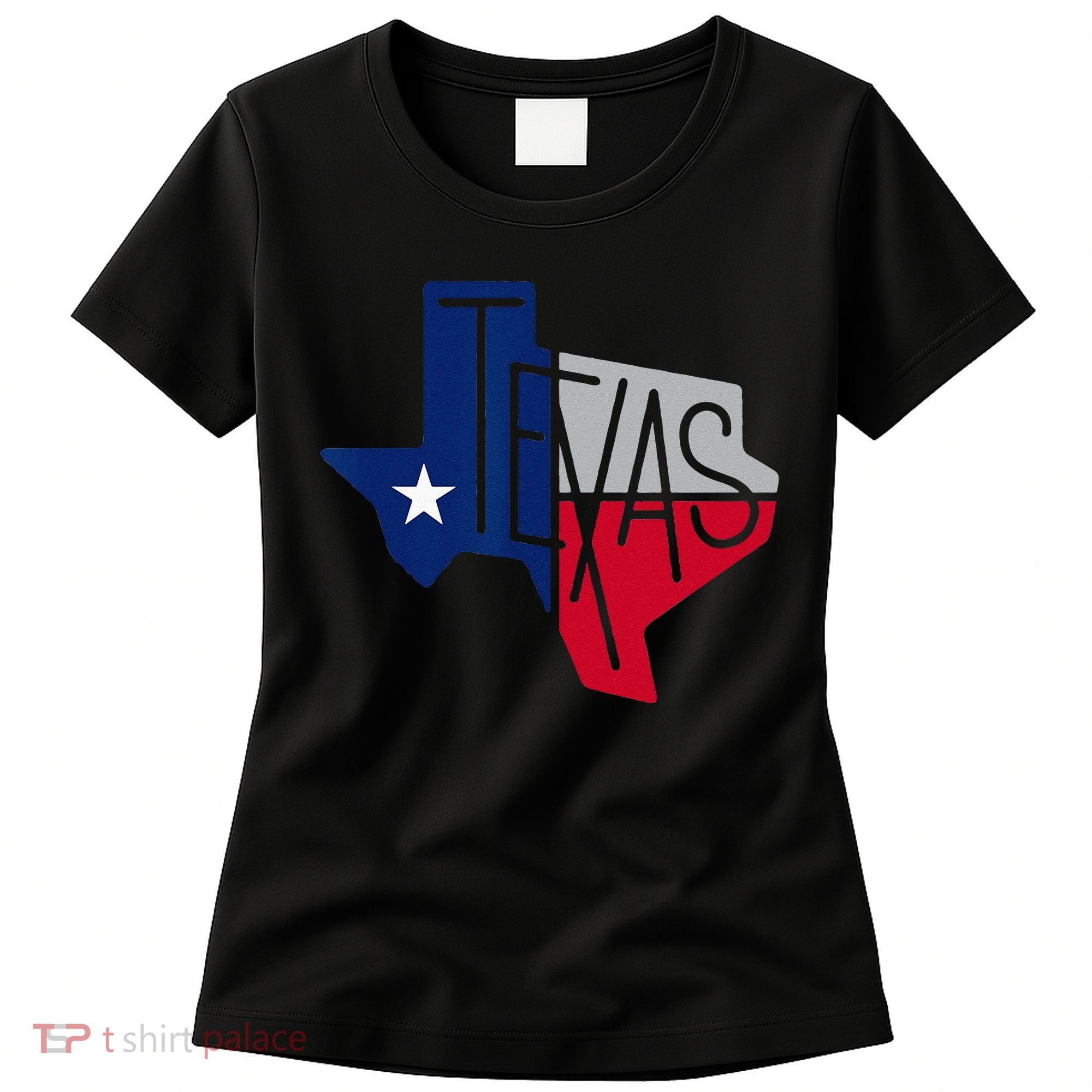 Beautiful Texas State Flag Star Silhouette Women's T-Shirt