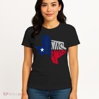 Beautiful Texas State Flag Star Silhouette Women's T-Shirt thumb 4