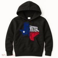 Beautiful Texas State Flag Star Silhouette Kids Hoodie thumb 0
