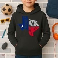 Beautiful Texas State Flag Star Silhouette Kids Hoodie thumb 2