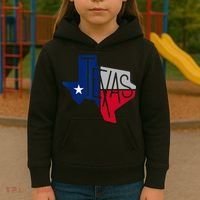 Beautiful Texas State Flag Star Silhouette Kids Hoodie thumb 3