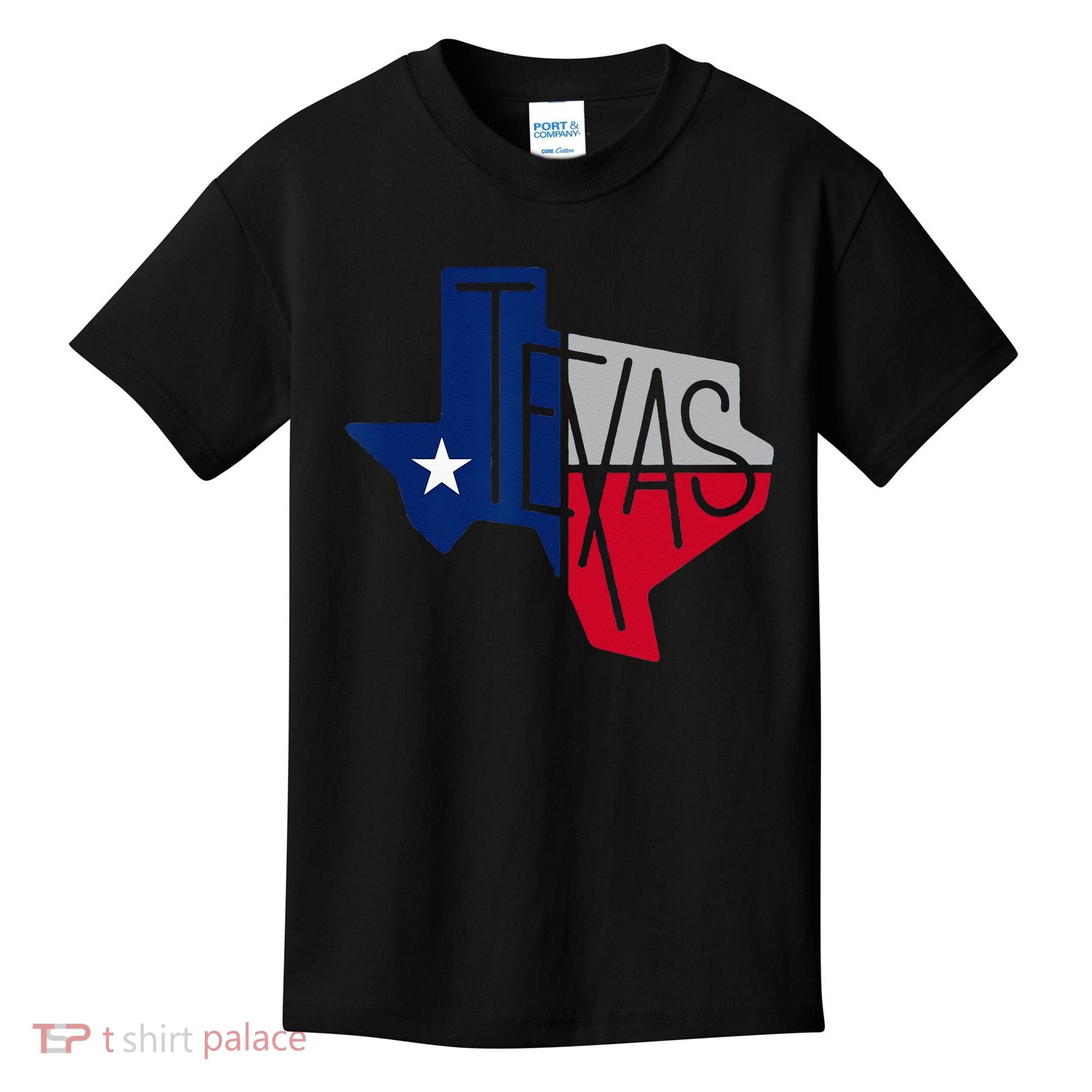 Beautiful Texas State Flag Star Silhouette Kids T-Shirt