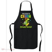 Back To School I'm Ready To Crush Second Grade Dinosaur Apron thumb 0