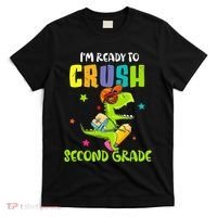 Back To School I'm Ready To Crush Second Grade Dinosaur T-Shirt thumb 0