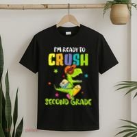 Back To School I'm Ready To Crush Second Grade Dinosaur T-Shirt thumb 2