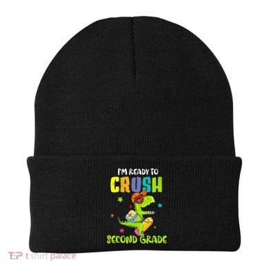 Back To School I'm Ready To Crush Second Grade Dinosaur Beanie