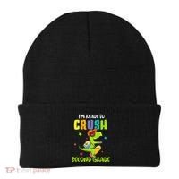 Back To School I'm Ready To Crush Second Grade Dinosaur Beanie thumb 0