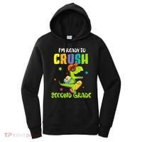 Back To School I'm Ready To Crush Second Grade Dinosaur Women's Hoodie thumb 0