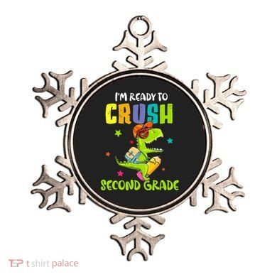 Back To School I'm Ready To Crush Second Grade Dinosaur Ornament