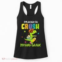 Back To School I'm Ready To Crush Second Grade Dinosaur Women's Tank Top thumb 0