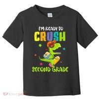 Back To School I'm Ready To Crush Second Grade Dinosaur Toddler T-Shirt thumb 0