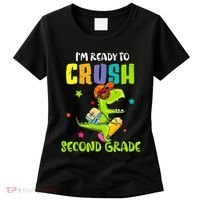 Back To School I'm Ready To Crush Second Grade Dinosaur Women's T-Shirt thumb 0