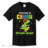Back To School I'm Ready To Crush Second Grade Dinosaur Kids T-Shirt thumb 0