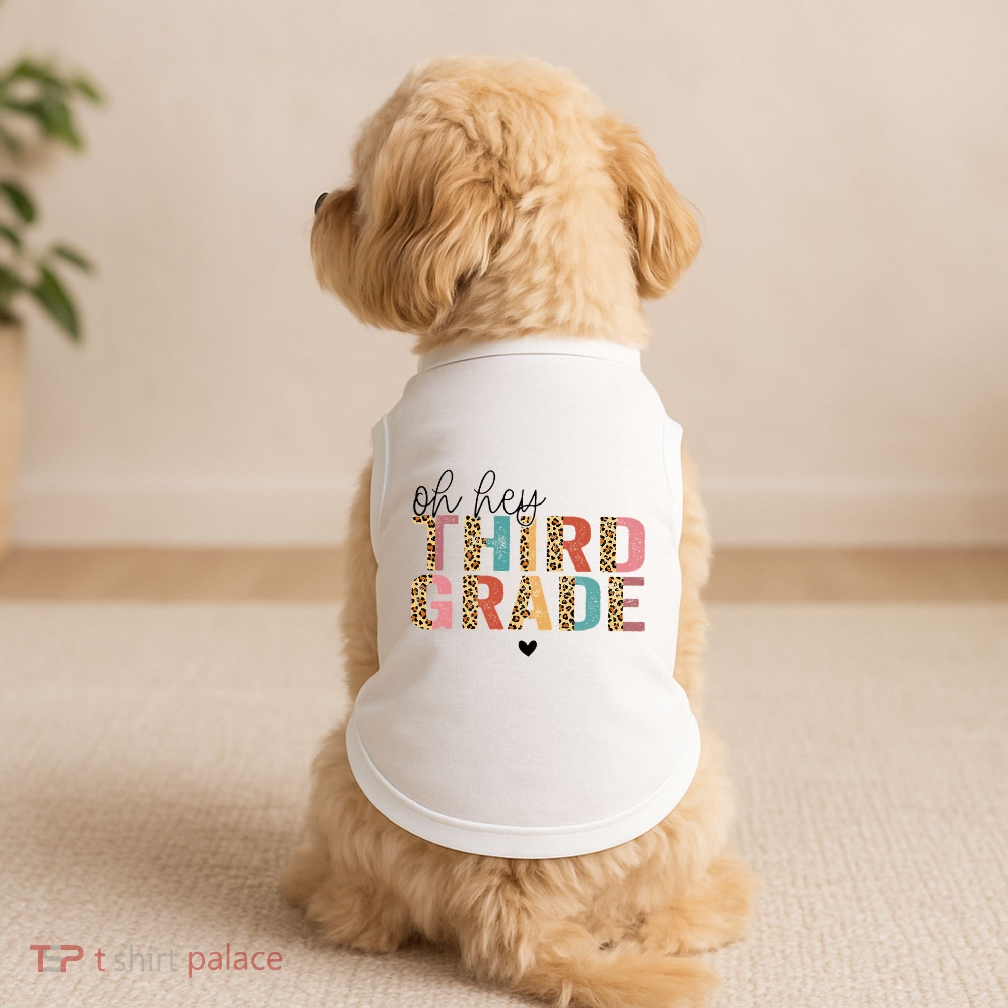 Back To School Oh Hey Third Grade First Day Teacher Student Doggie Tank
