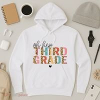 Back To School Oh Hey Third Grade First Day Teacher Student Hoodie thumb 3