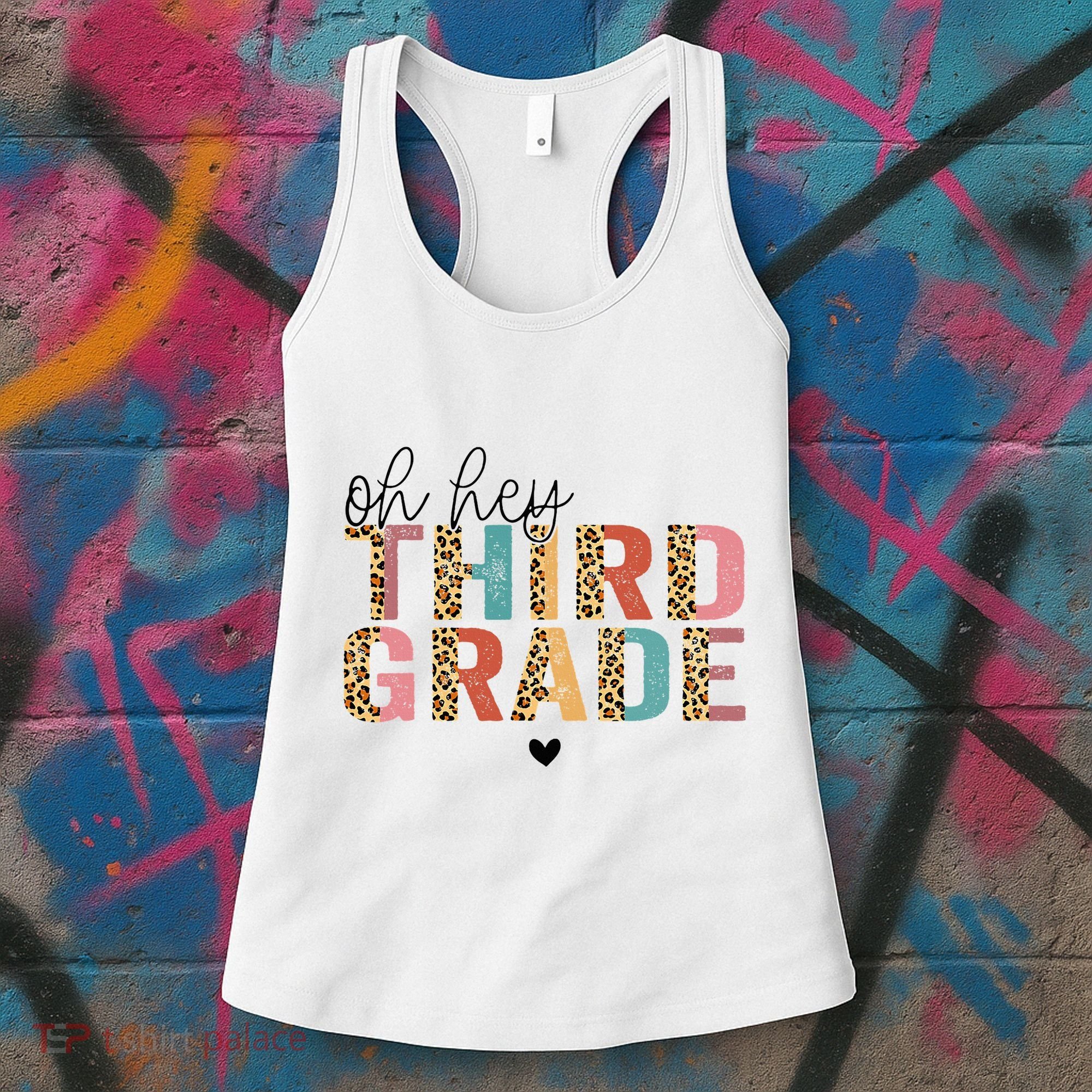 Back To School Oh Hey Third Grade First Day Teacher Student Women's Tank Top