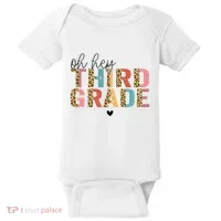 Back To School Oh Hey Third Grade First Day Teacher Student Baby Bodysuit thumb 0