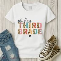 Back To School Oh Hey Third Grade First Day Teacher Student Women's T-Shirt thumb 3